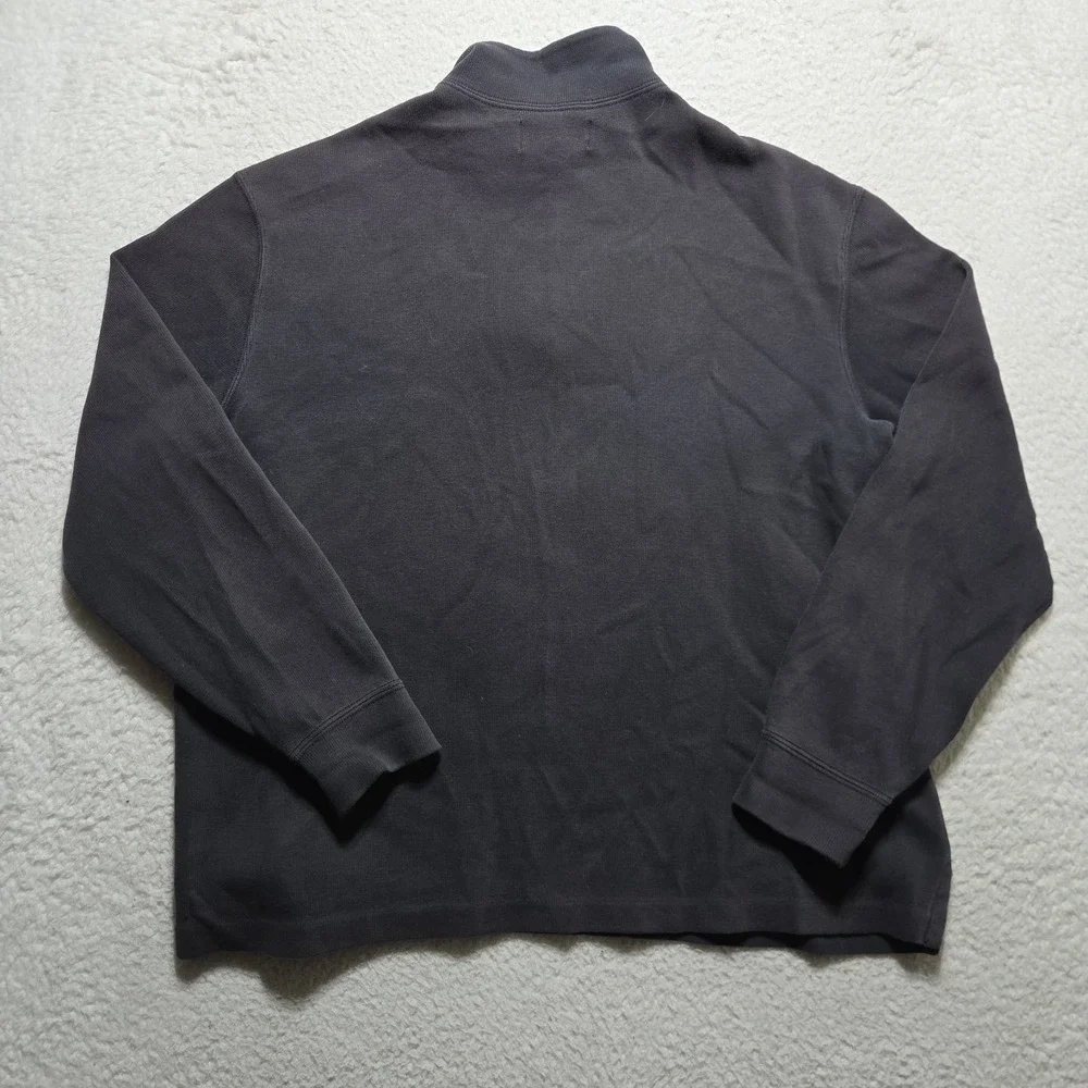 Vtg Polo Ralph Lauren 1/4 Zip Men's Size XL Black Thick 100% Cotton Sweater